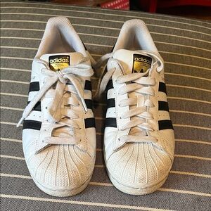 Adidas Superstar White and Black Sneakers